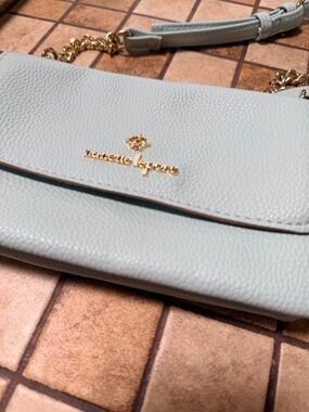 Nanette Lepore Mint Green Leather Chain Strap Crossbody Bag